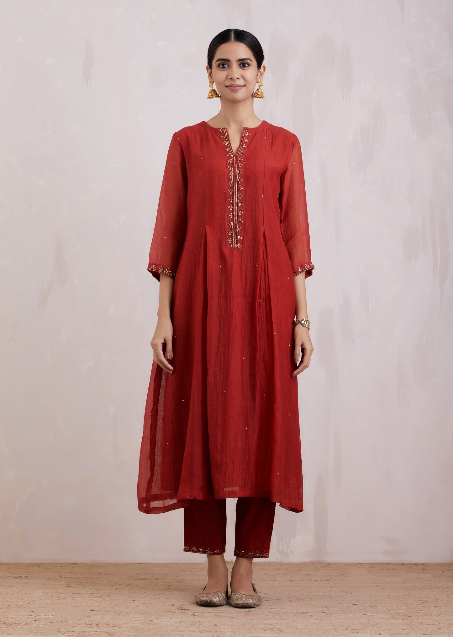 Naqsh Box Pleat Kurta Set of 3