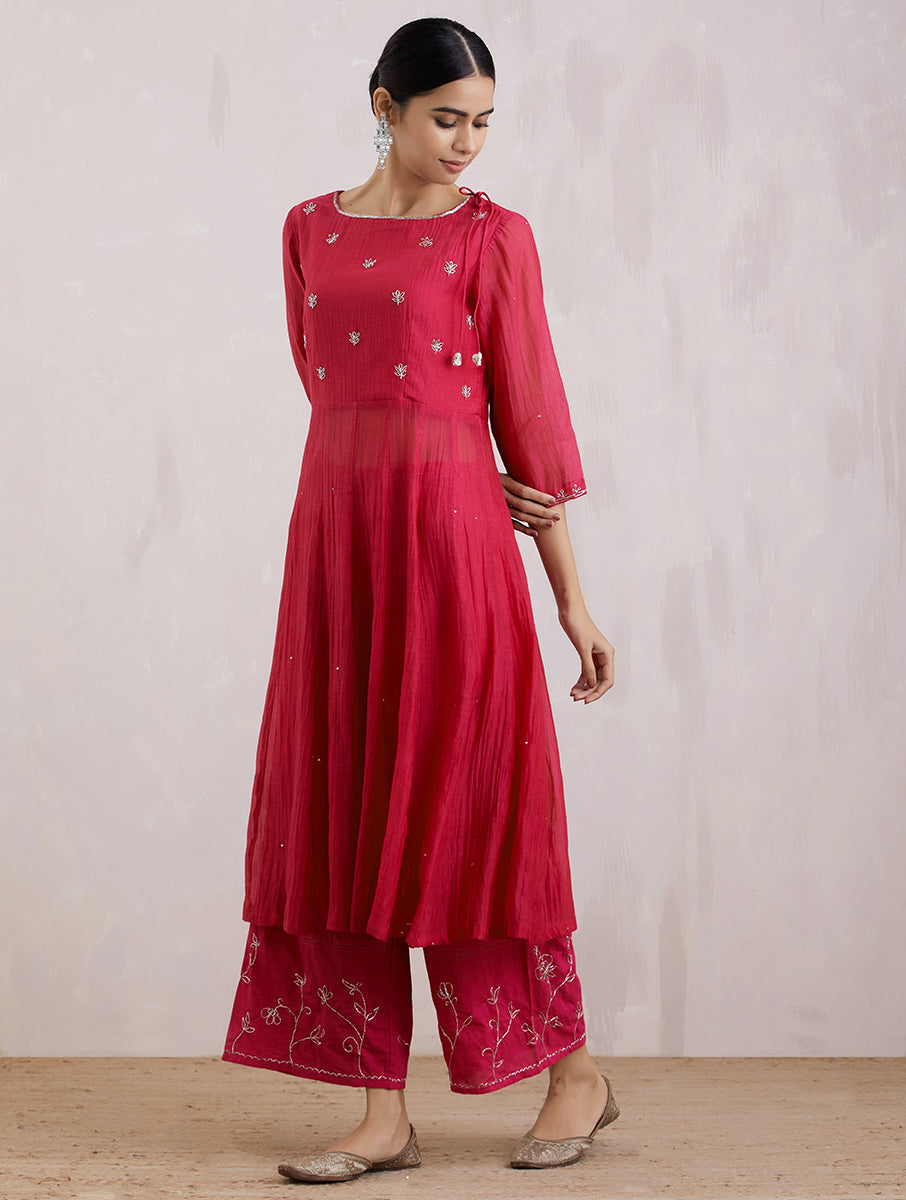 Naqsh Pink Anarkali Kurta Set