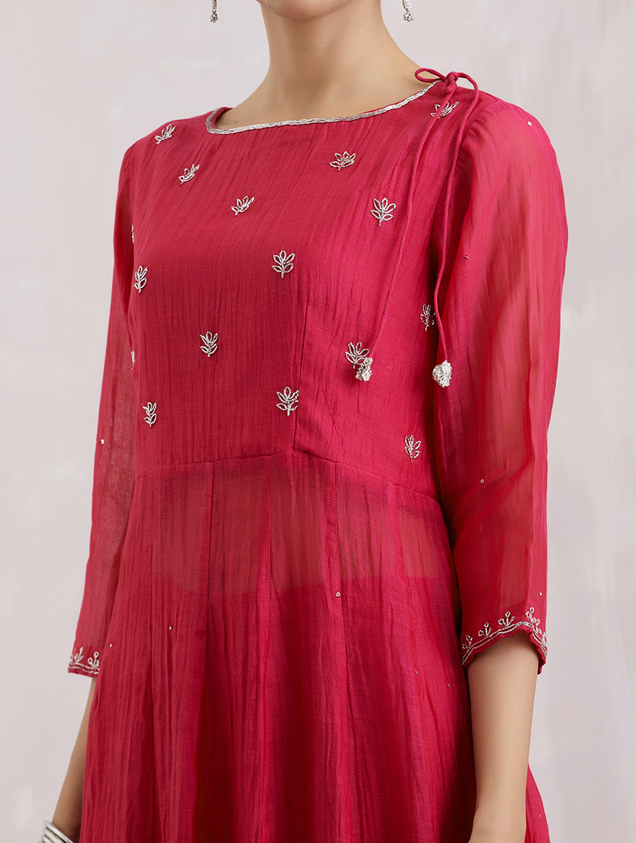 Naqsh Pink Anarkali Kurta Set