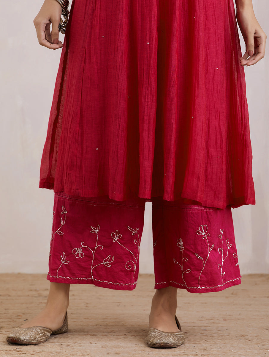 Naqsh Pink Anarkali Kurta Set
