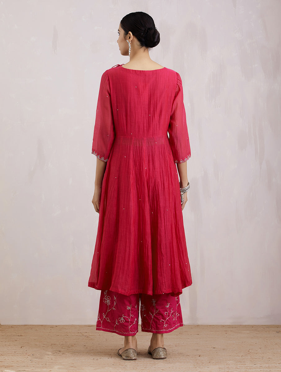 Naqsh Pink Anarkali Kurta Set