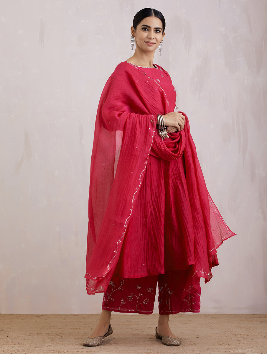 Naqsh Pink Anarkali Kurta Set