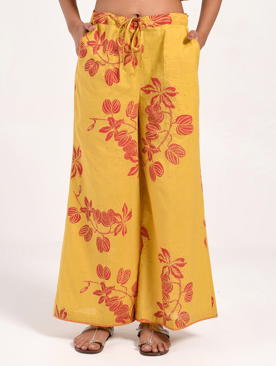 Within Yellow Striped Top/kurti Pajama Set