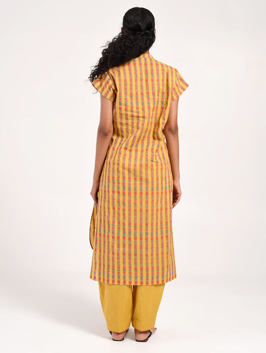 Within Yellow Striped Kurta