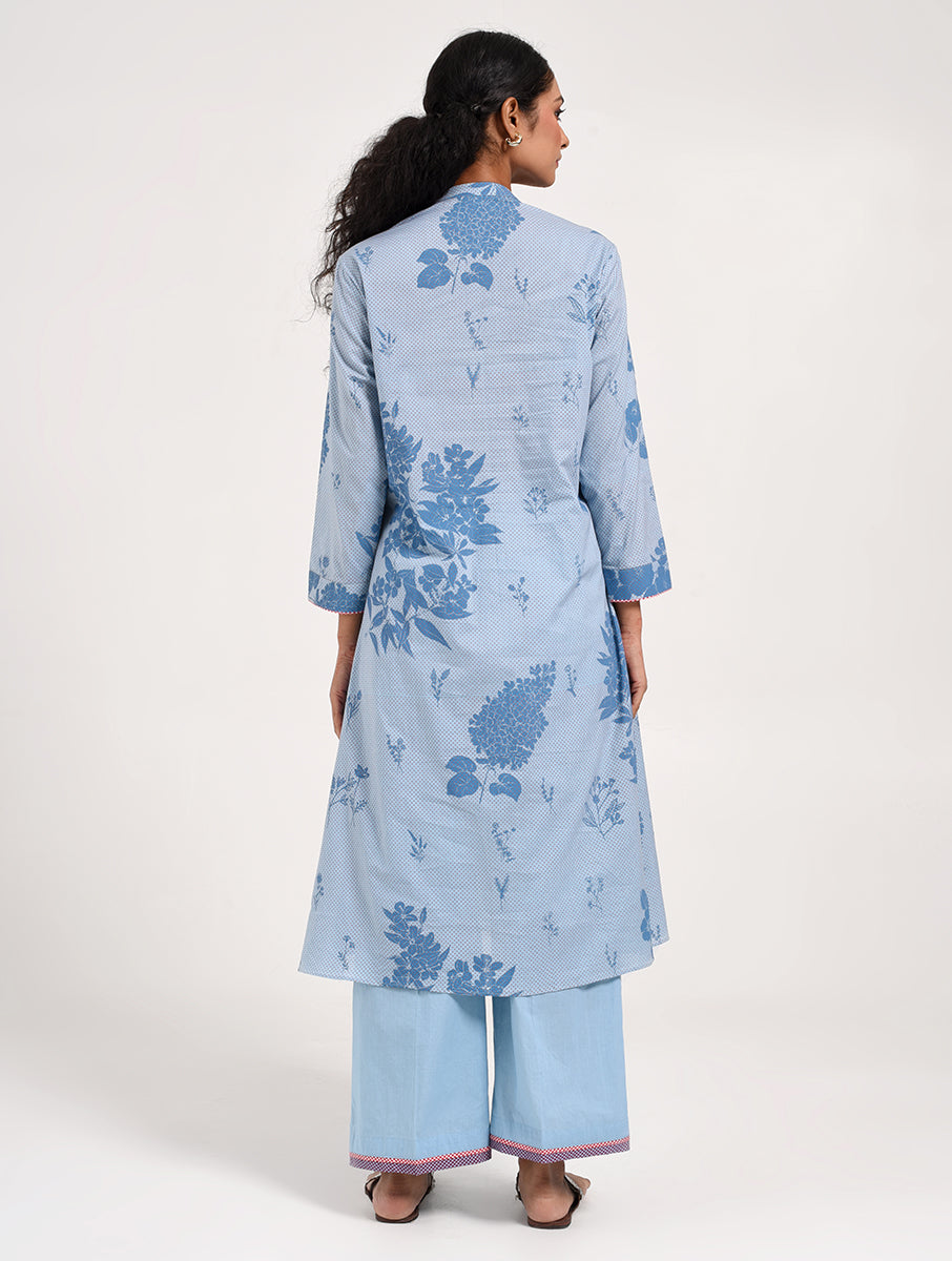 Within Blue Pleated Kurta