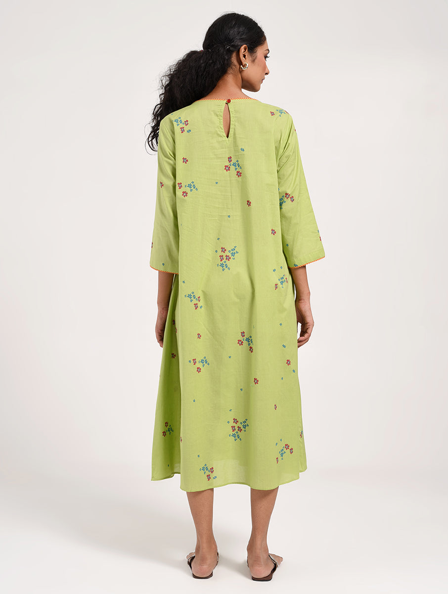 Within Green Floral Dress