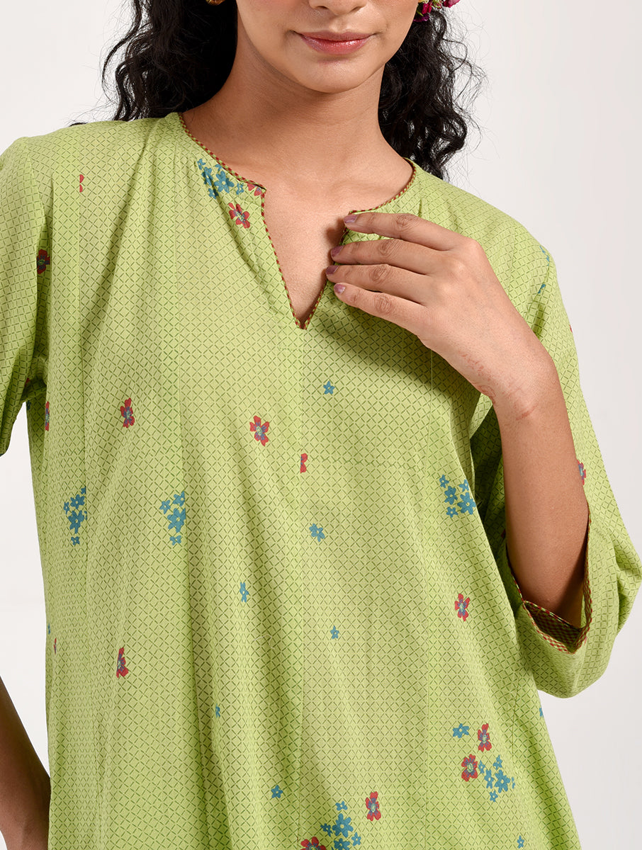 Within Green Anarkali Kurta