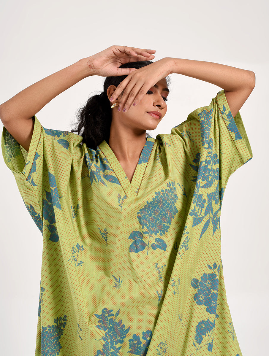 Within Green Kaftan Kurta