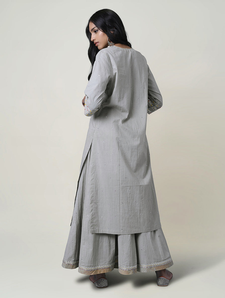 Tales Of Periwinkle V- Neck Kurta