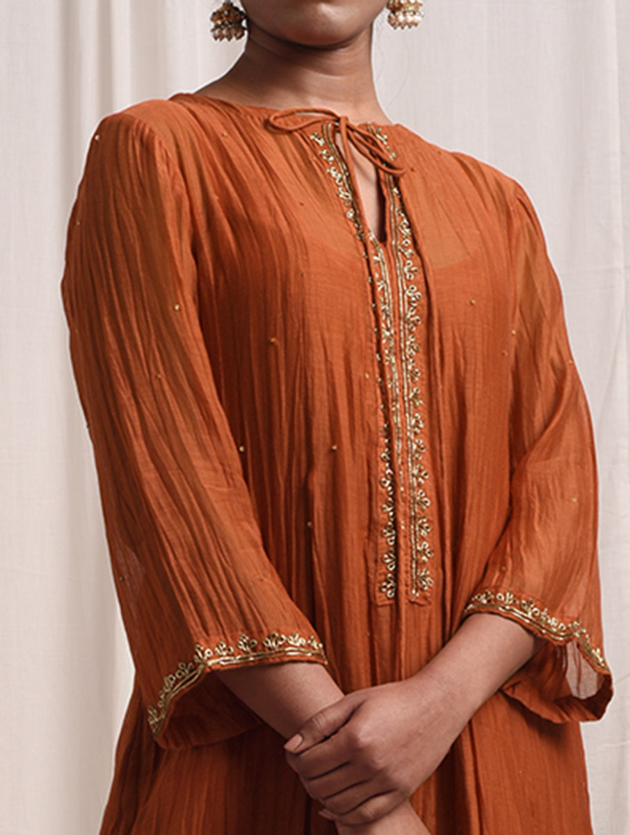 Naqsh Rust Kurta set of 3