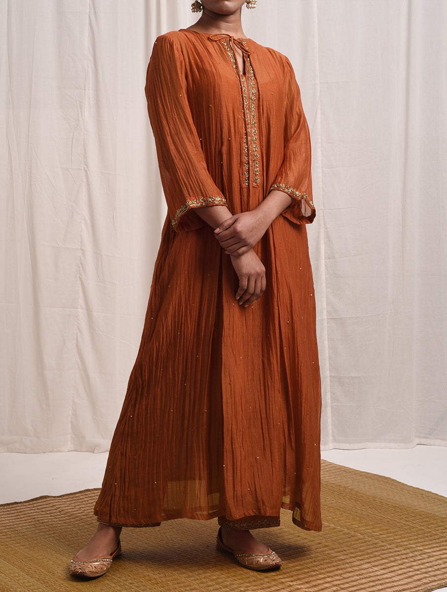 Naqsh Rust Kurta set of 3
