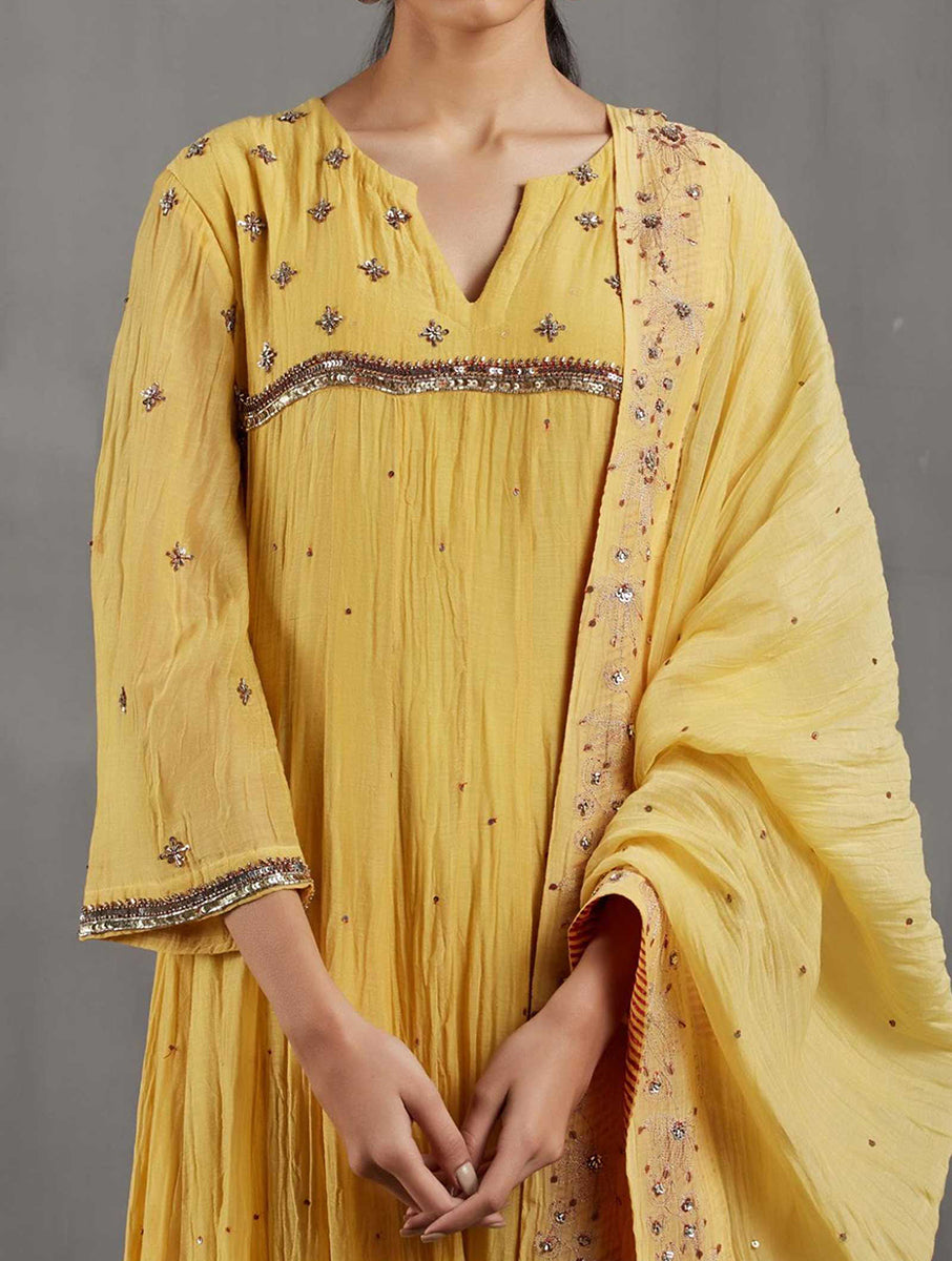 Noori - Yellow Anarkali set