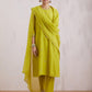 Naqsh Lime Green Zero Neck  Kurta Set of 3