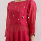 Naqsh Pink Anarkali  Kurta Set
