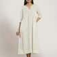 Off White Hand Embroidered Cotton Kurta