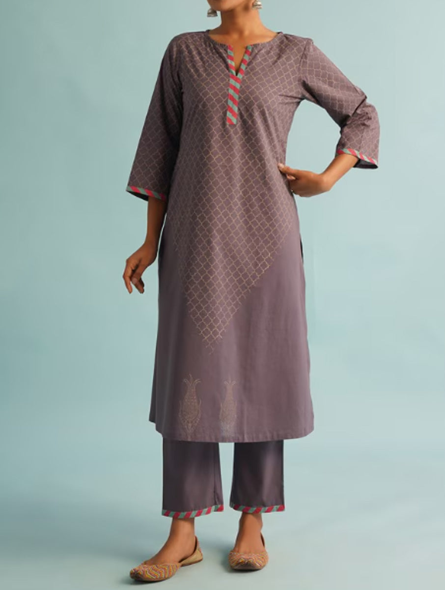 Nazm -  Grey Kurta & Pant set