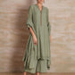Naqsh Olive Green Collar Kurta Pajama Dupatta set