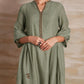 Naqsh Olive Green Collar Kurta Pajama Dupatta set