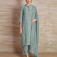 Naqsh Blue Collar Kurta Pajama Dupatta Set