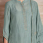 Naqsh Blue Collar Kurta Pajama Dupatta Set