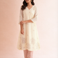 Gudhal White Cotton Silk Block Print Kurta, Pants & Dupatta