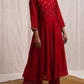 Naqsh  Red Anarkali Kurta set of 3