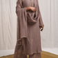 Naqsh Taupe Straight Kurta set of 3