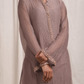 Naqsh Taupe Straight Kurta set of 3
