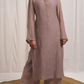 Naqsh Taupe Straight Kurta set of 3