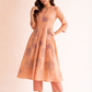 Gudhal Peach Cotton Silk Block Print Kurta, Pants & Dupatta