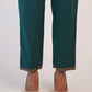 cotton green color hand embroidered zardozi pant/pajama 