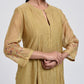 Gudhal Olive Green Cotton Silk Kurta