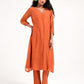Khushbu Orange Kurta Pant Dupatta Set