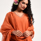 Khushbu Orange Kurta Pant Dupatta Set