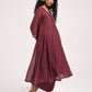 Khushbu Wine Anarkali Kurta Pant Dupatta Set