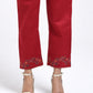 Gudhal Red Cotton Pants
