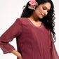 Khushbu Wine Anarkali Kurta Pant Dupatta Set