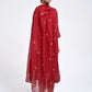 Gudhal Red Cotton Silk Kurta, Pants & Dupatta