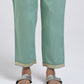 Chamki  Green Cotton Gota Patti Kurta, Pants & Dupatta