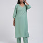 Chamki  Green Cotton Gota Patti Kurta, Pants & Dupatta
