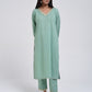 Chamki  Green Cotton Gota Patti Kurta, Pants & Dupatta
