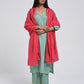 Chamki  Green Cotton Gota Patti Kurta, Pants & Dupatta