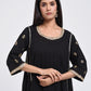Chamki  Black Cotton Gota Patti Kurta