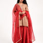 Khushbu Gold Kurta Skirt Dupatta  Set