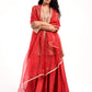 Khushbu Gold Kurta Skirt Dupatta  Set