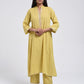 Chamki  Lime Yellow Cotton Gota Patti Kurta