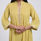 Chamki  Lime Yellow Cotton Gota Patti Kurta