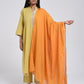 Chamki  Yellow Cotton Gota Patti Kurta, Pants & Dupatta