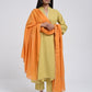 Chamki  Yellow Cotton Gota Patti Kurta, Pants & Dupatta