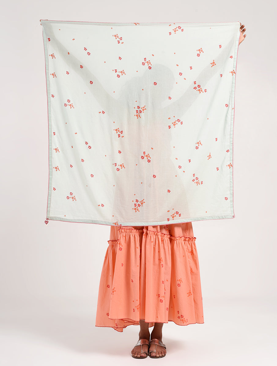 Within Aqua Printed Scarf
